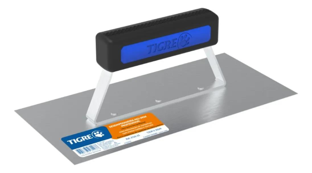 DESEMPENADEIRA DE AÇO INOX CABO FECHADO 12x25cm - Tigre