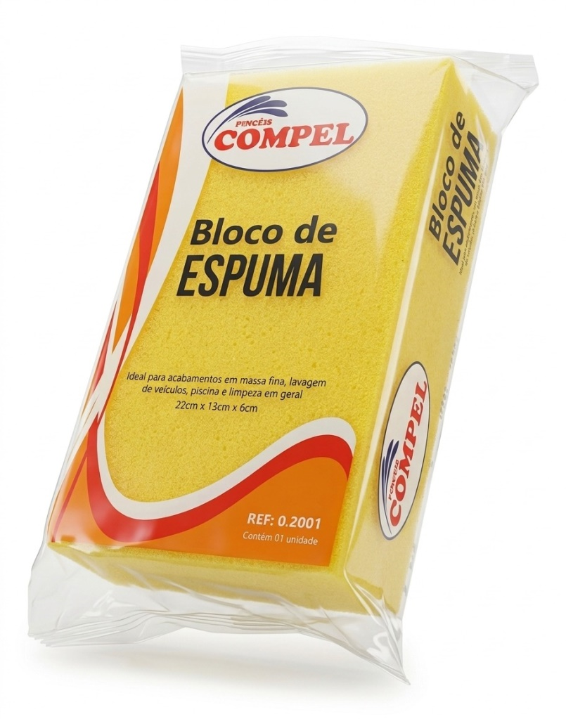 BLOCO DE ESPUMA COMPEL PARA PINTURA E LIMPEZA - UNIDADE