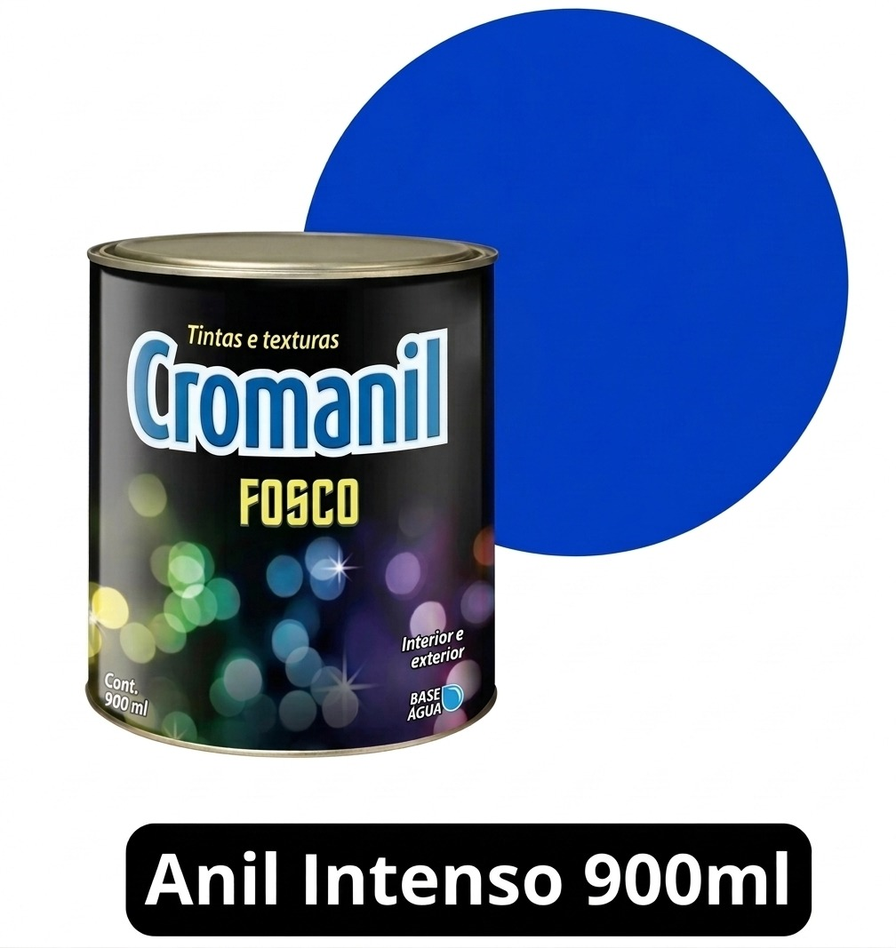 Tinta Acrílica Fosca Anil Intenso 900ml Cromanil
