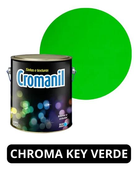 Tinta Látex Acrílico Fosco Verde Chroma Key 900ml Cromanil