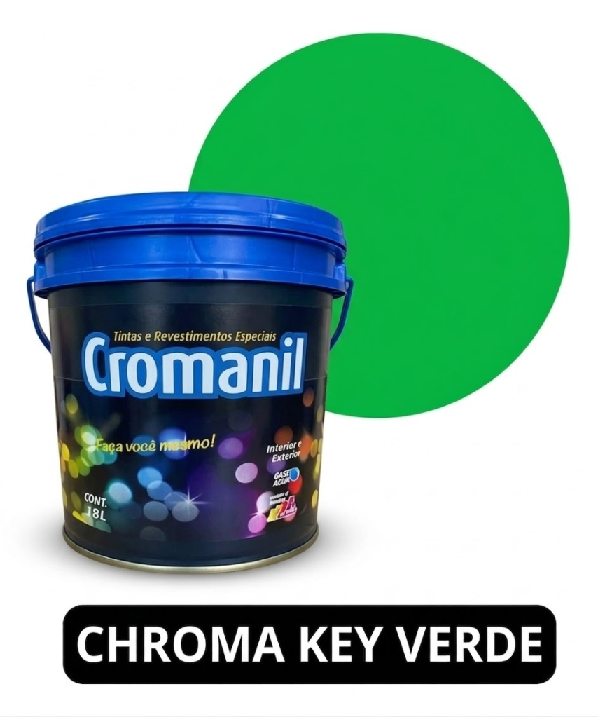 Tinta Látex Acrílico Fosco Verde Chroma Key 18L Cromanil