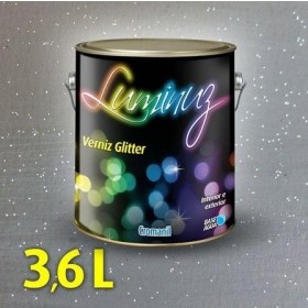 PRATA - Luminuz Verniz Glitter Galão 3,6 litros