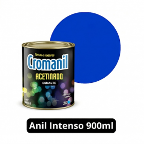 Esmalte Acetinado Base Água Anil Intenso 900ml Cromanil